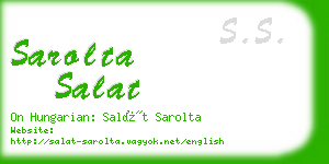 sarolta salat business card